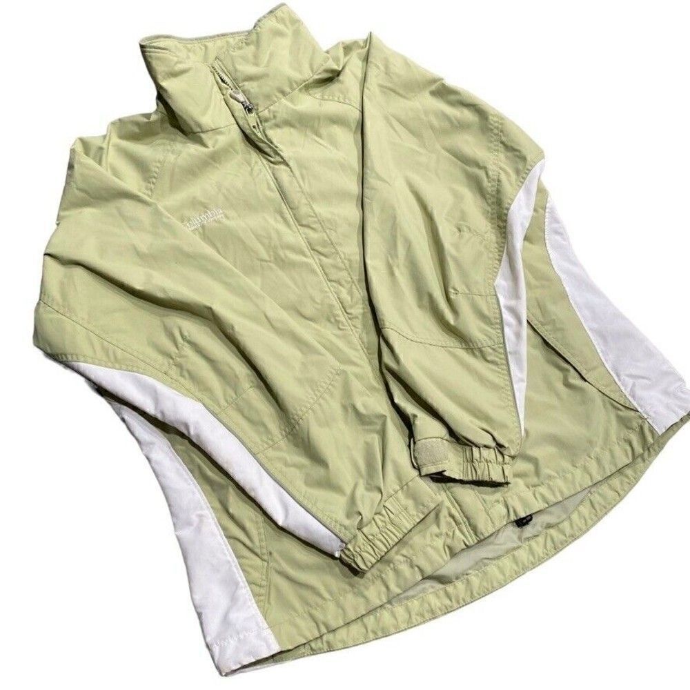 Columbia Women's Green white Core Interchange Ski Snow Jacket Large